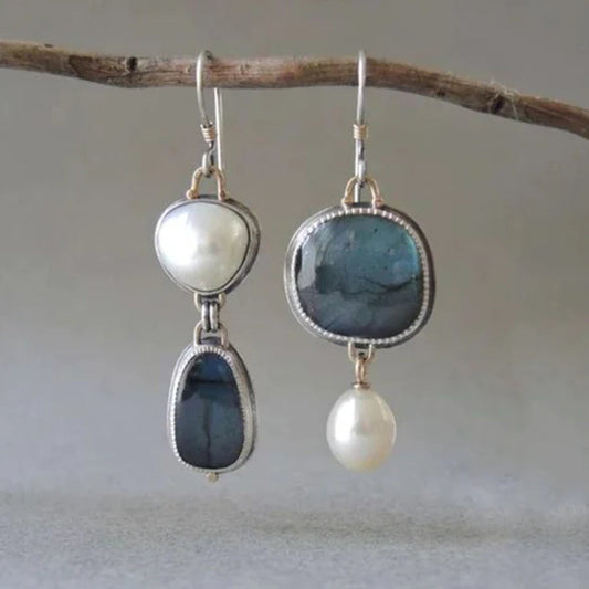Briony – Graceful Blue Pearl Earrings