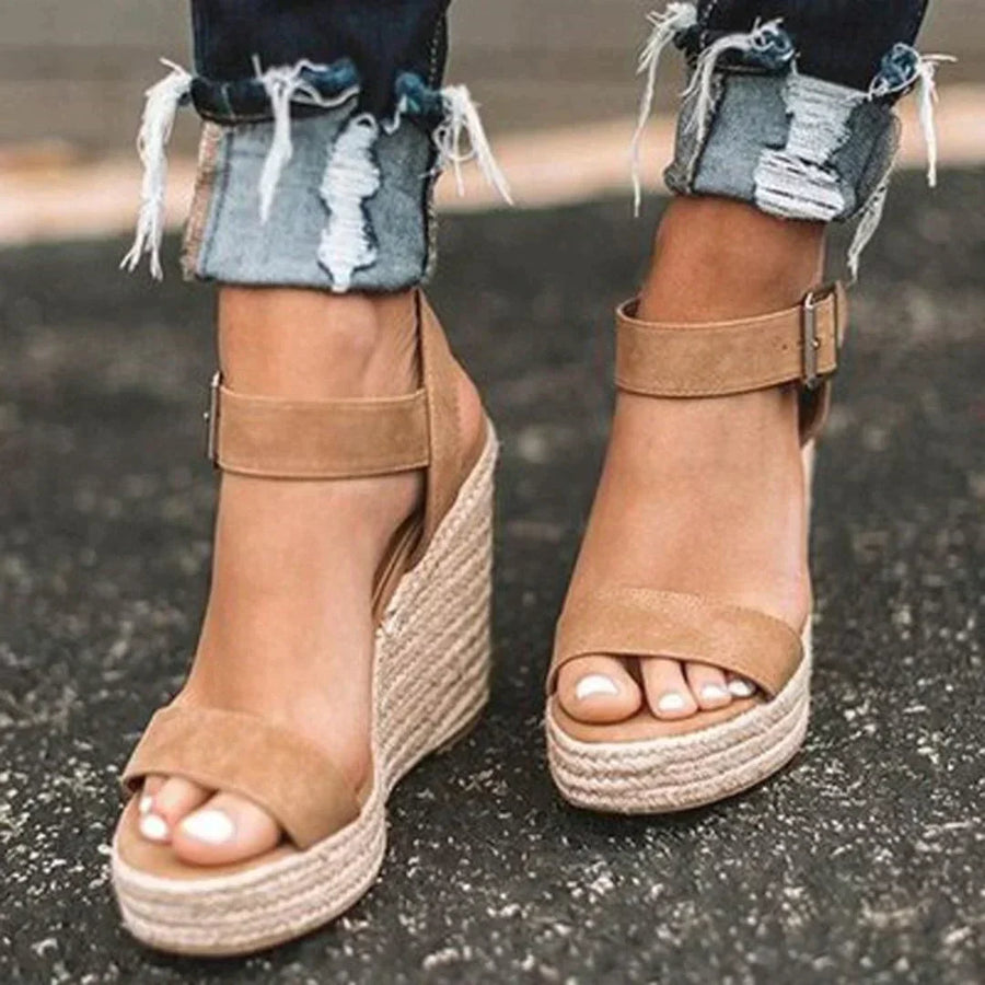 Elestria | Women's Ankle Strap Wedge Sandals