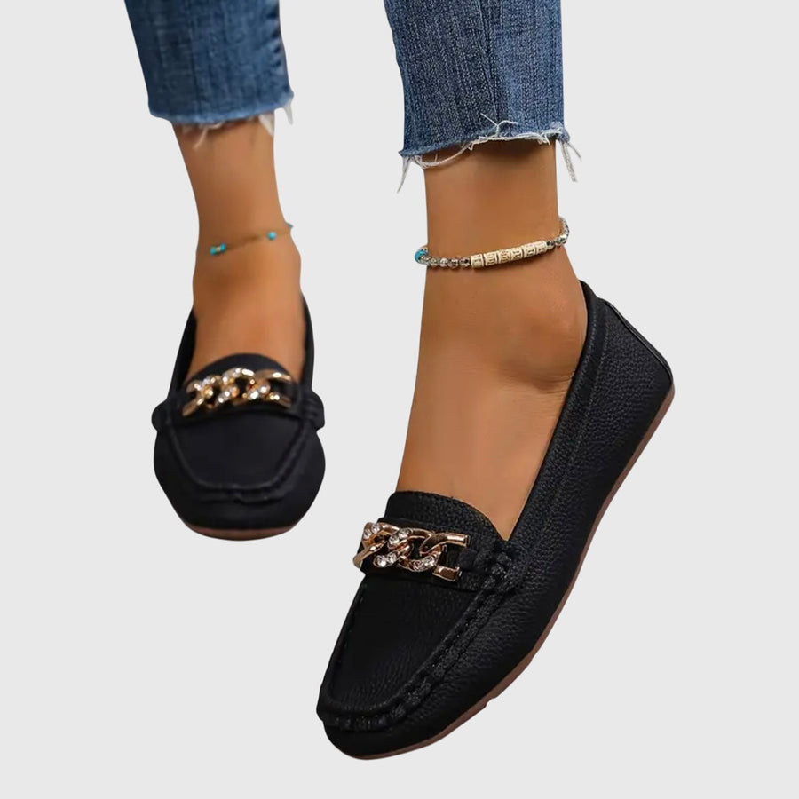 Elowen | Women's Chain Detail Slip-On Loafer