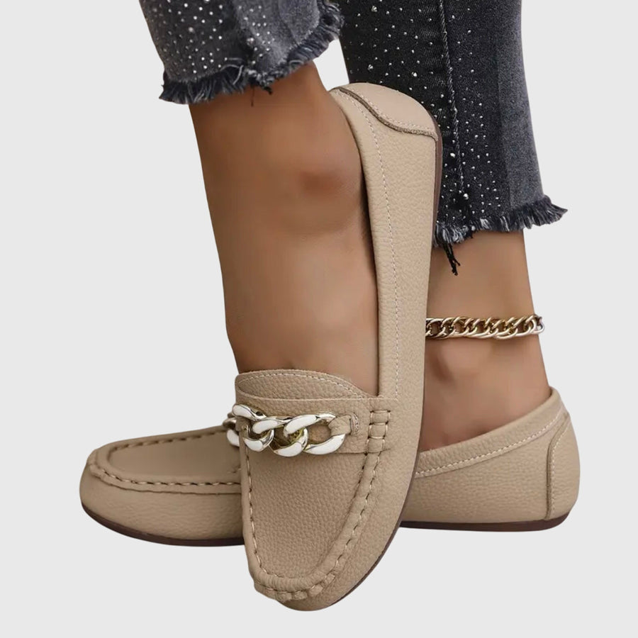 Elowen | Women's Chain Detail Slip-On Loafer