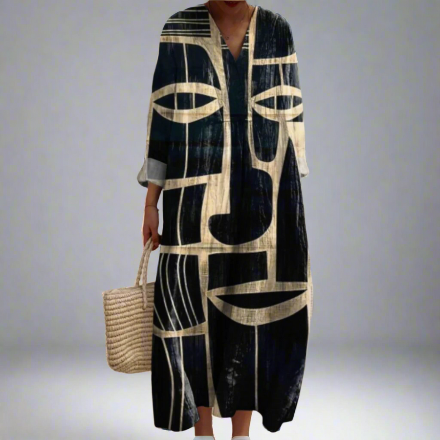 Eponine | Women's Geometric Print Maxi Dress