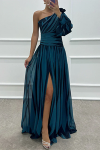 Estria | Women's One Shoulder Striped Maxi Dress
