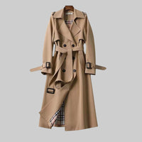 Evangelia | Women's Double Breasted Long Trench Coat