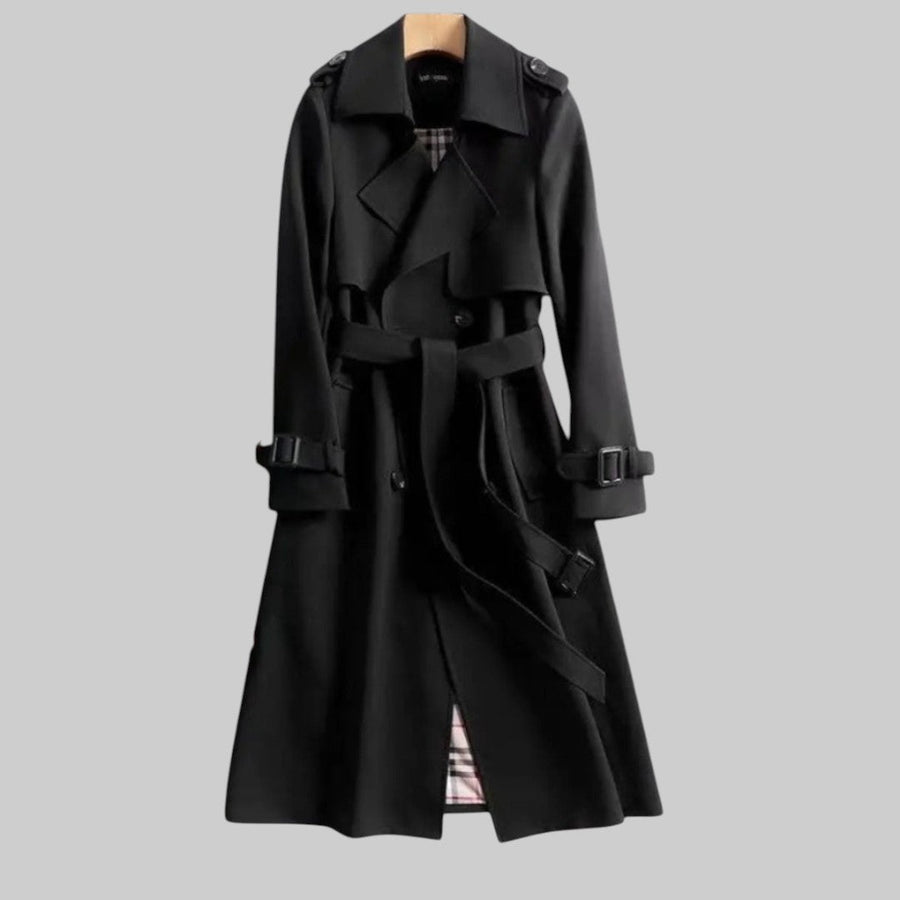 Evangelia | Women's Double Breasted Long Trench Coat