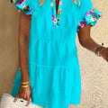 Evangeline | Women's Floral V-Neck Flutter Sleeve Dress