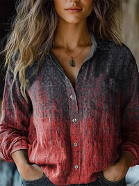 Evara | Women's Floral Button Down Long Sleeve Shirt
