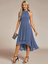 Ever Posie Midi Halter Neck Chiffon Wedding Guest Dress With