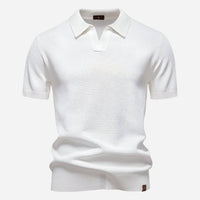 Everett | Men's Textured Knit Short Sleeve Polo Shirt