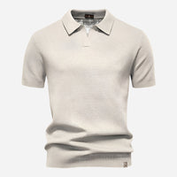 Everett | Men's Textured Knit Short Sleeve Polo Shirt