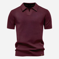 Everett | Men's Textured Knit Short Sleeve Polo Shirt