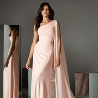 Pronovias Dress Pronovias Light Pink Gown With Chiffon Cape Color: