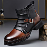 Wesley – Two-Tone Leather Ankle Boots