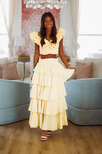 Lemon Zest Maxi Skirt Yellow Large