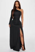 On Your Mind Mesh Maxi Dress Black Fashion Nova