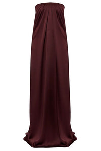 Bustier Draped Gown Elderberry Uk8