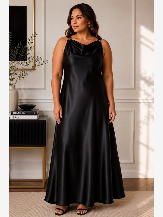 Nicole Miller New York Dress Nicole Miller New York Xl Black Satin