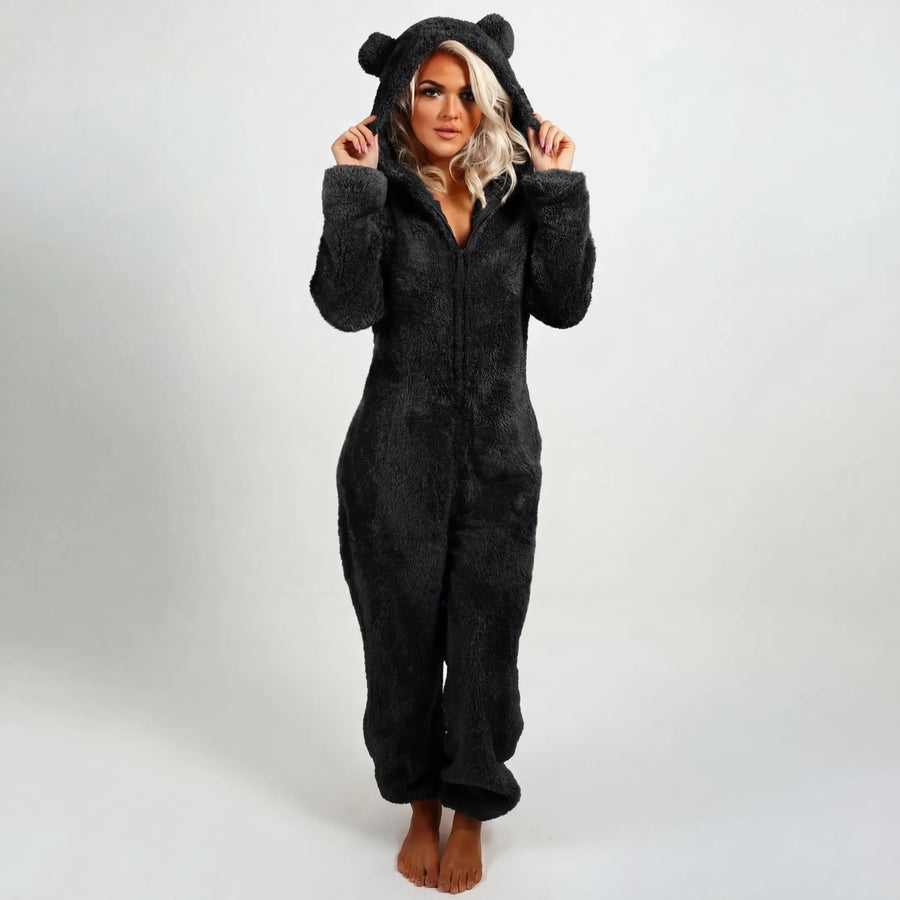 Gillian - Ultra-Soft Teddy Hoodie Suit
