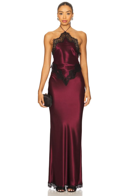 Retrofete Everly Dress In Port & Black From .com