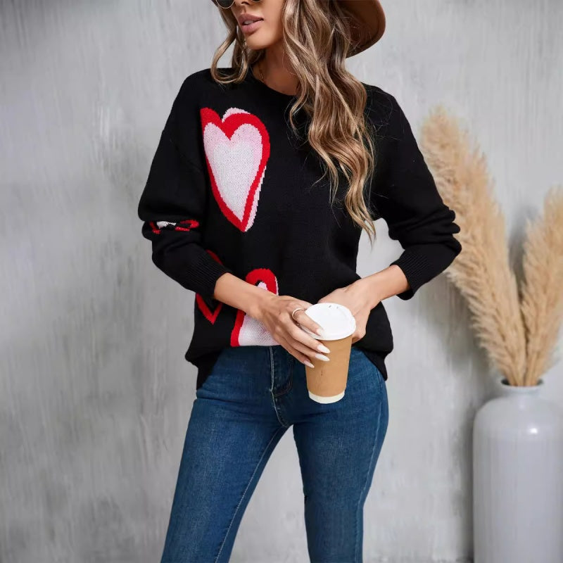 Virela Center Heart Knit Sweater