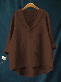 Sabina - Elegant Linen Summer Blouse