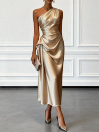 Vestido Midi Con Corse Drapeado Al Cielo Vestido Midi Con Corse