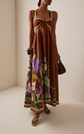 Alfie Twisted Linen Maxi Dress By Alémais
