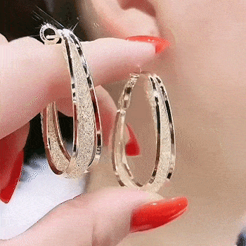 Wrenley – Oval Woven Mesh Earrings