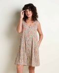 Manzana Tiered Tank Dress Salt Print
