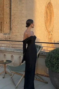 Sexy Mermaid Off The Shoulder Black Prom Dress 21th Birthday Outfit P6