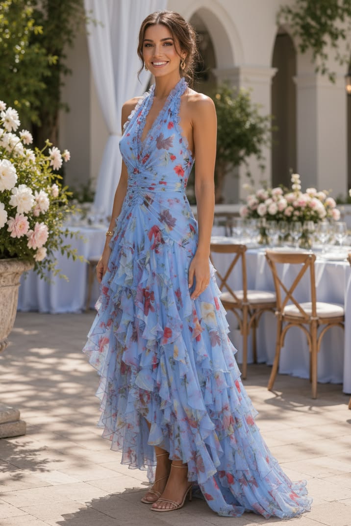 Graceful Maxi Dress With Flattering Flowing Silhouette