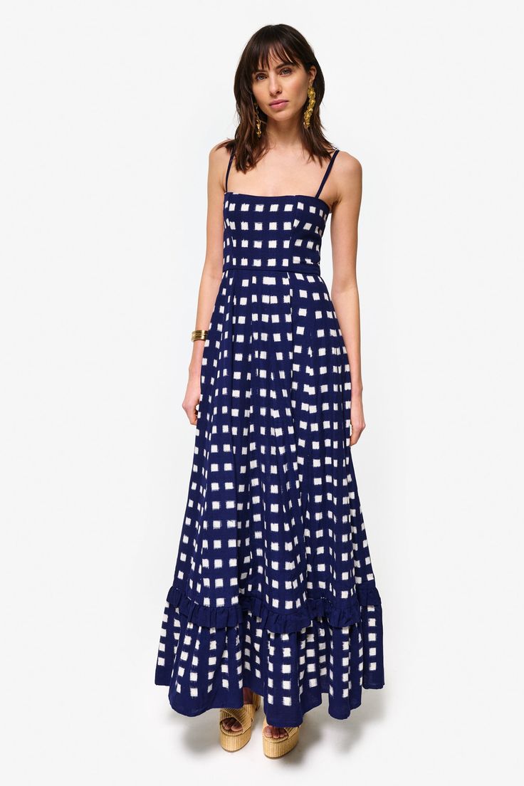Navy Exclusive Checkmate Dress