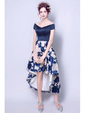 [$159.00] Stylish High Low Prom Dress Off The Shoulder With Floral