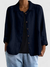Claudine | Sophisticated Top Navy Blue