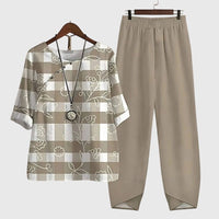 Alessia | Comfortable Two Piece Set Khaki