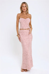 Warm As Honey Maxi Skirt L Pink