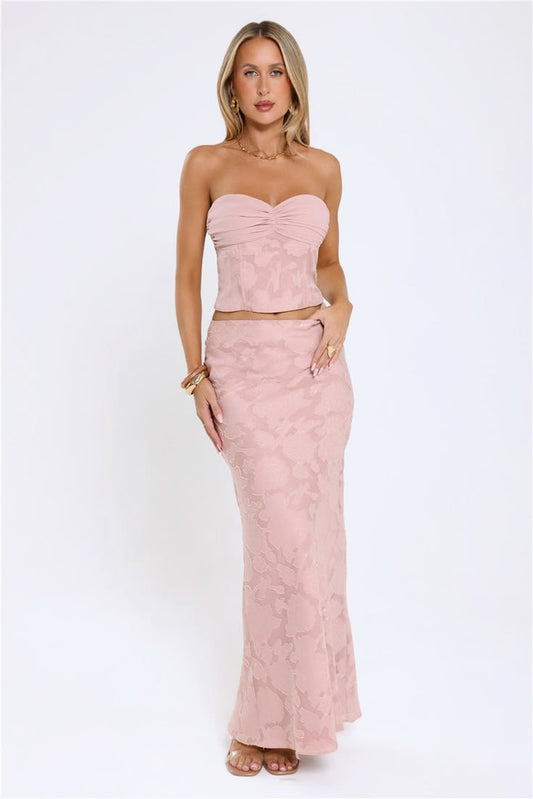 Warm As Honey Maxi Skirt L Pink