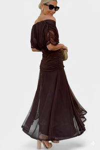 Drusilla - Long Floral V-neck Dress
