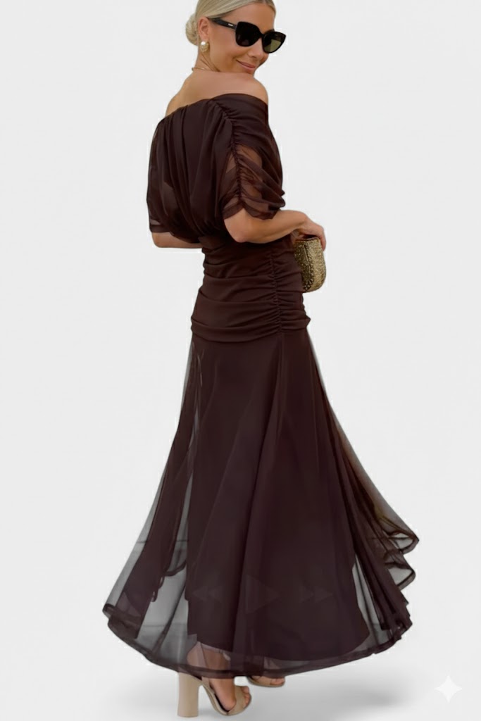 Drusilla - Long Floral V-neck Dress