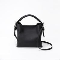 Structured Leather Bucket Bag