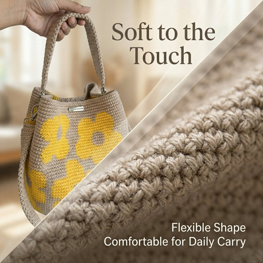 Maribel – Handcrafted Crochet Floral Tote Bag