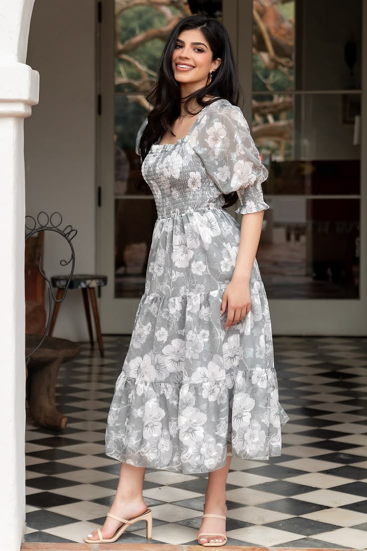 Fabian Jacquard Midi Dress Dusty Sage Midi