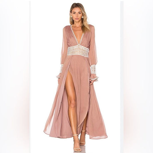For Love And Lemons Dress For Love And Lemons Onion Pink Tiered Dual