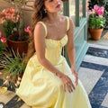 Dress Elegant Yellow Sundress Color: Yellow Size: M