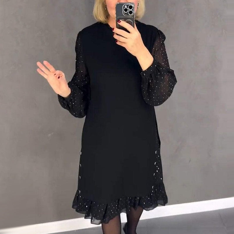 Freya – Crystal-Embellished Crew Neck Dress