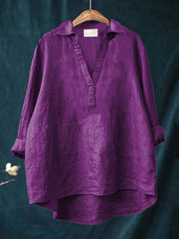 Galatea - Elegant Linen Summer Blouse