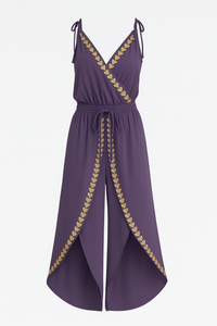 Lavinia – Open Back Elegant Jumpsuit with Gold Details