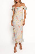 Esther Floral Cold Shoulder Midi Dress