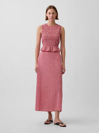 Gingham Maxi Skirt
