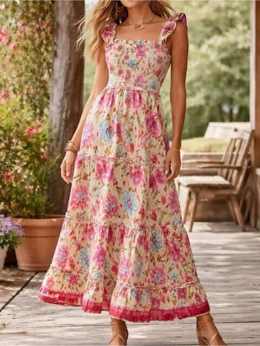 House Of Harlow 1960 Dress House Of Harlow 1960 Floral Smocked Maxi