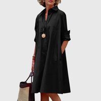 Paige - Elegant Dress With Pockets Black